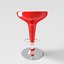 red bar stool 3d model