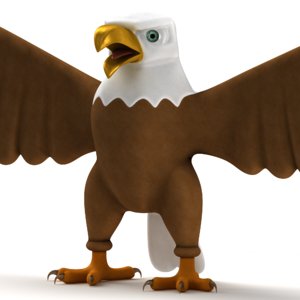 cartoon eagle 3D model