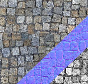 Cobble stone tex with normal map 03