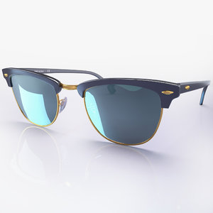 sunglasses ban clubmaster rb3016 3d max