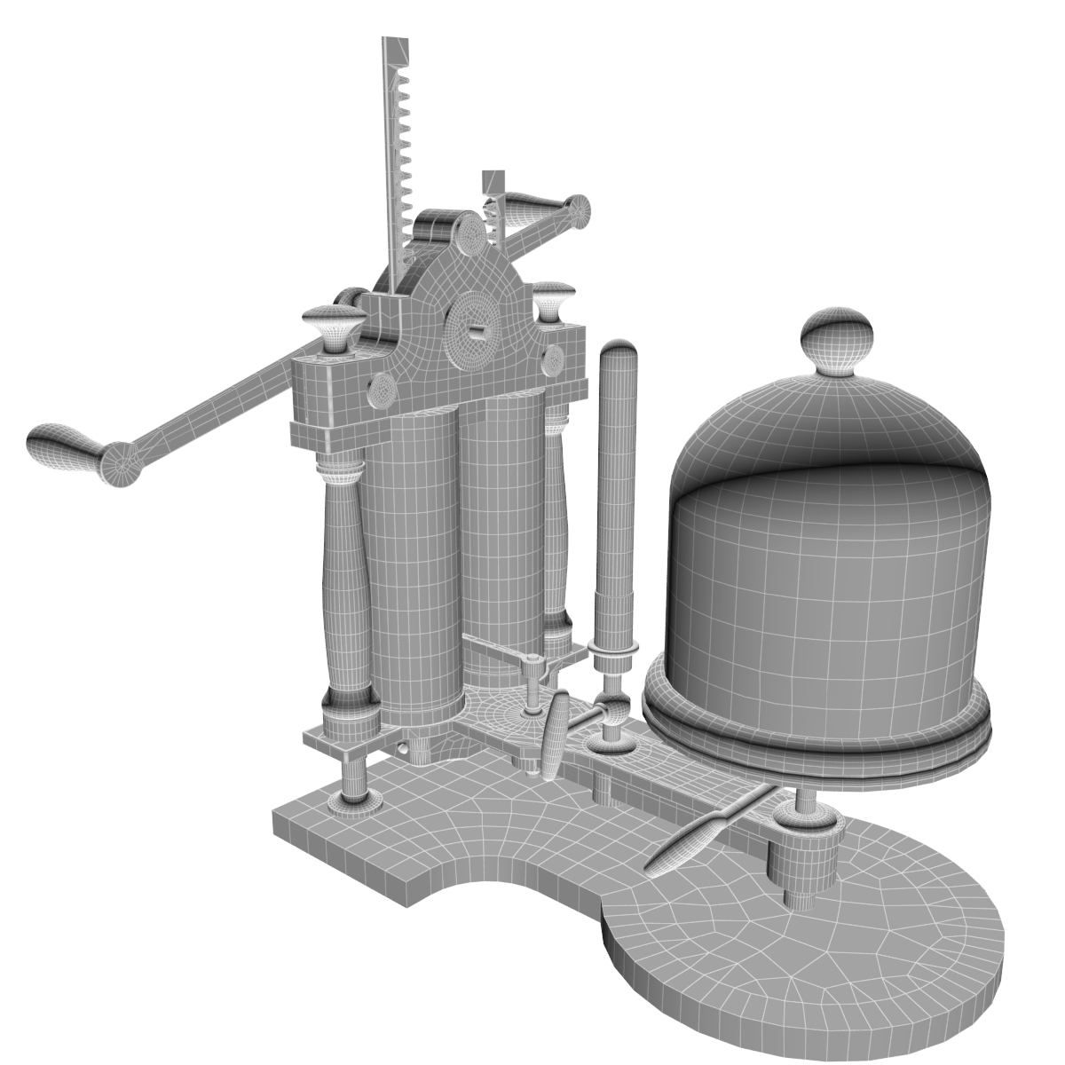 3d brass vacuum pump model