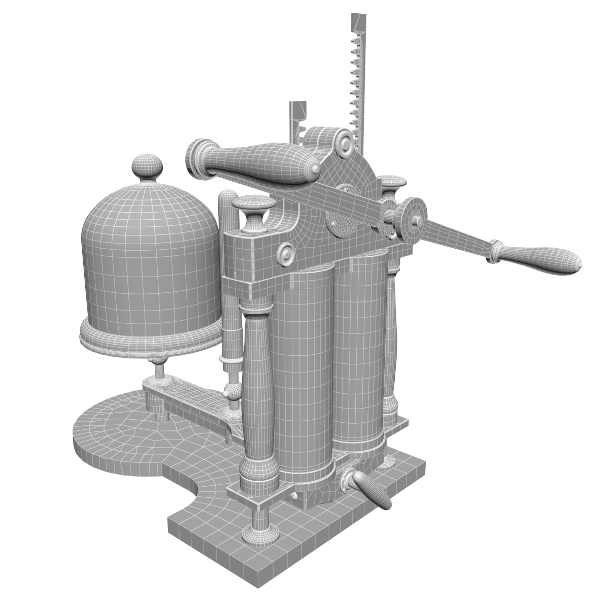 3d Brass Vacuum Pump Model