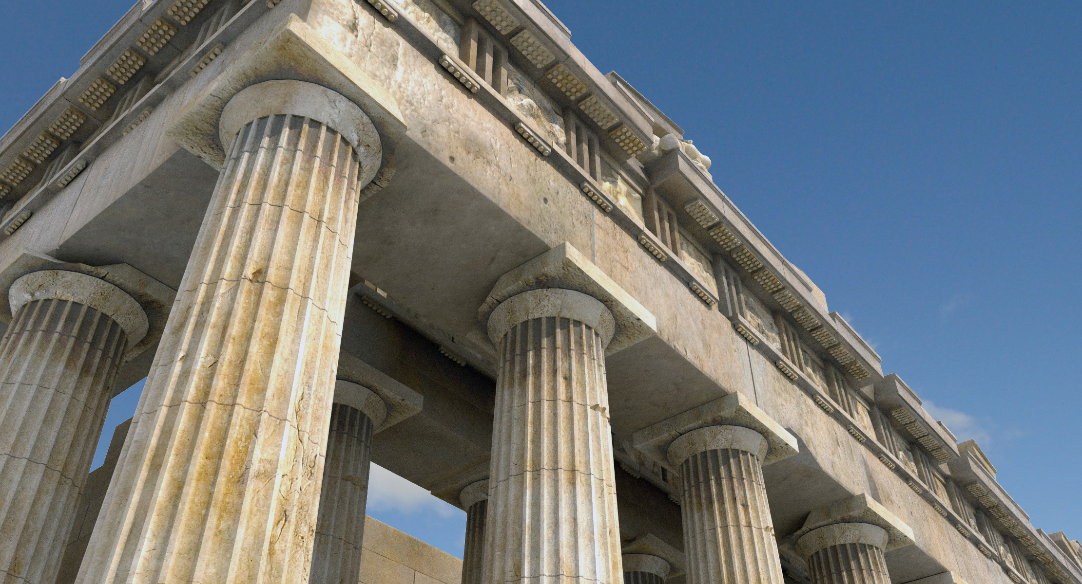 parthenon temple greek 3d max