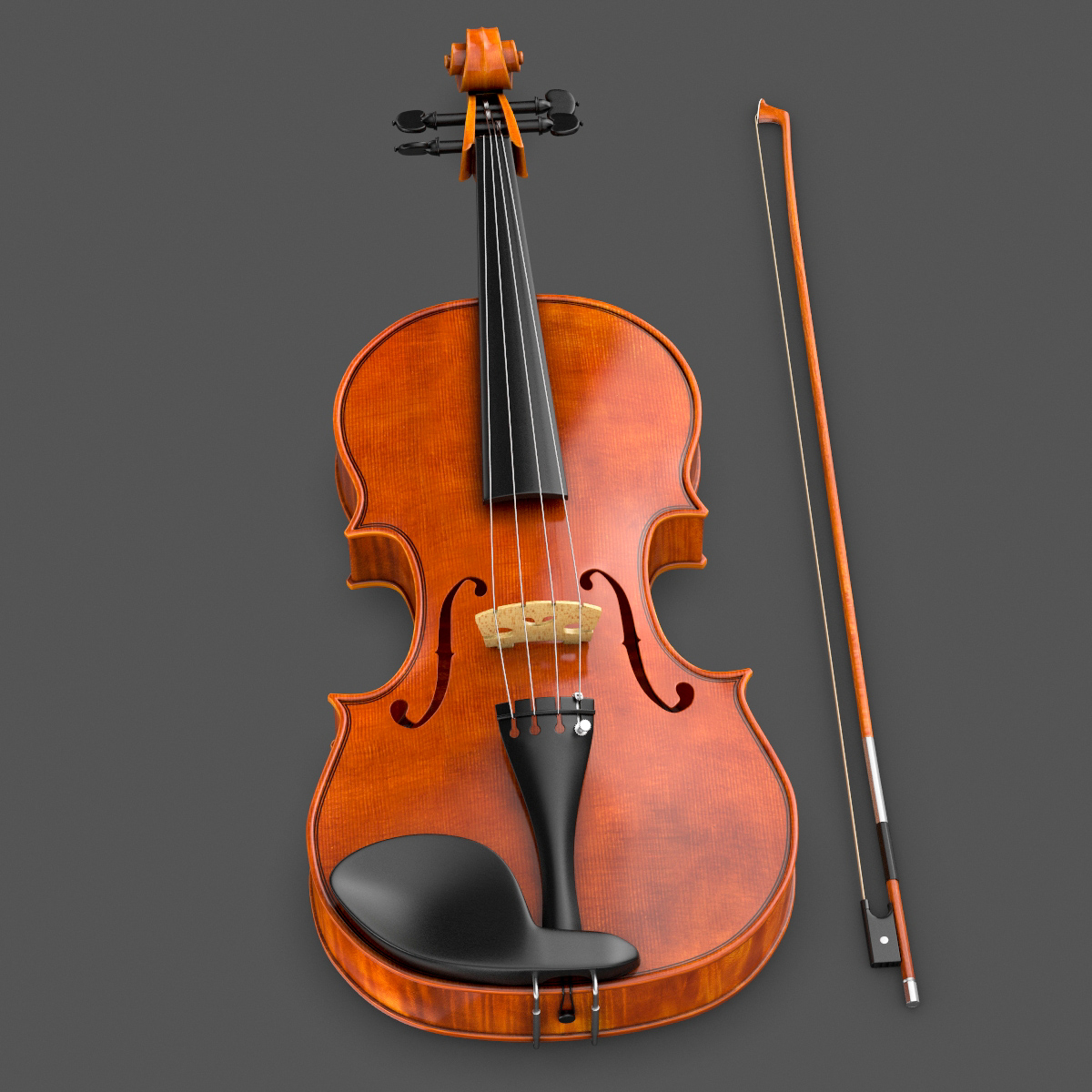 3d model violin instrument