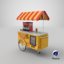 3D hot dog cart model