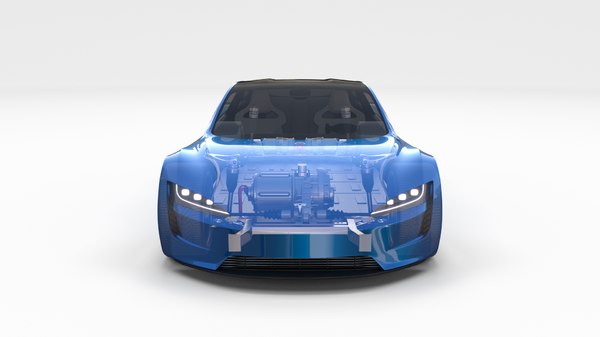 Tesla Roadster 2020 Electric Blue Mit Interieur Und Fahrgestell
