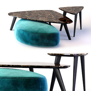 3D andre tables ottoman model
