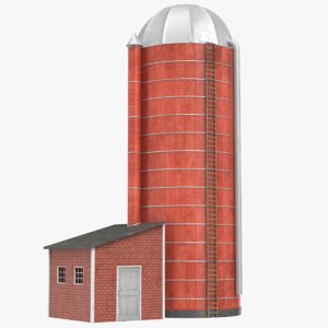 3D model farm silo