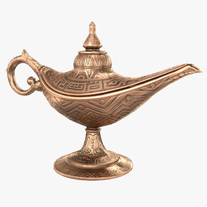 3D aladdin magic lamp vintage