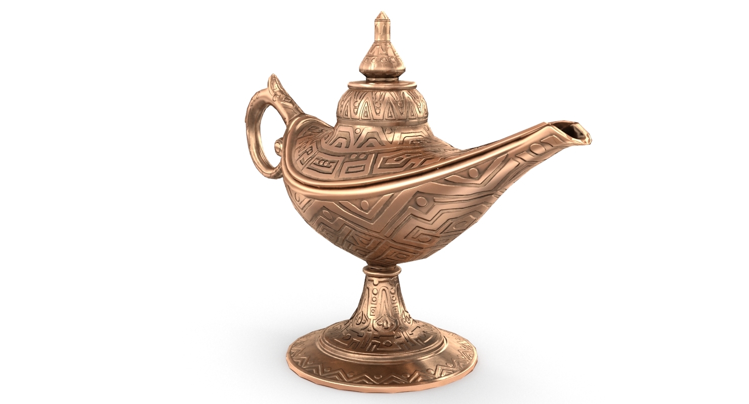 3d aladdin magic lamp vintage