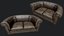 old leather couch pbr 3D model