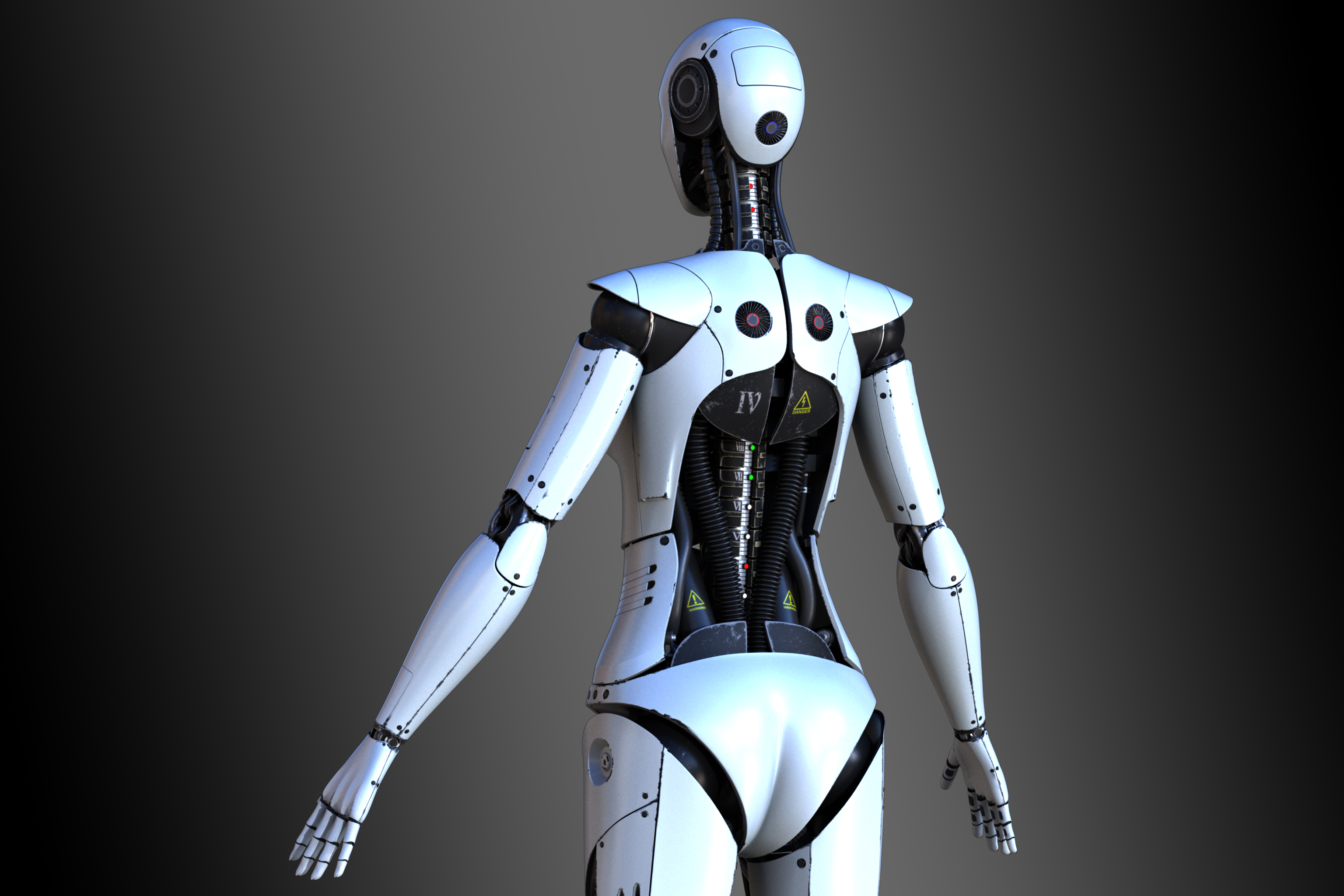 女机器人v3 [rigged]3d模型