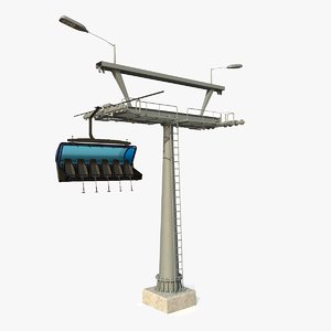chairlift tower 3D model