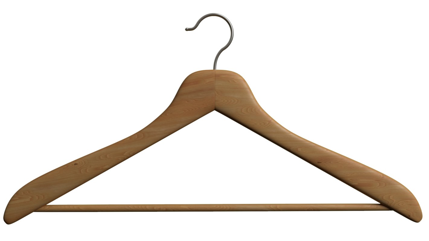 3D wooden hanger model - TurboSquid 1335944