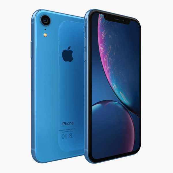 3d Apple Iphone Xr Blue Model Turbosquid