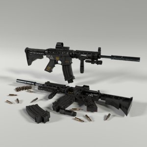 3D colt m4a1 automatic rifle
