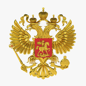 national emblem russia eagle 3D