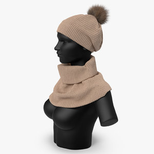 hat scarf model