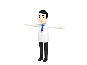3D doctor character cartoon
