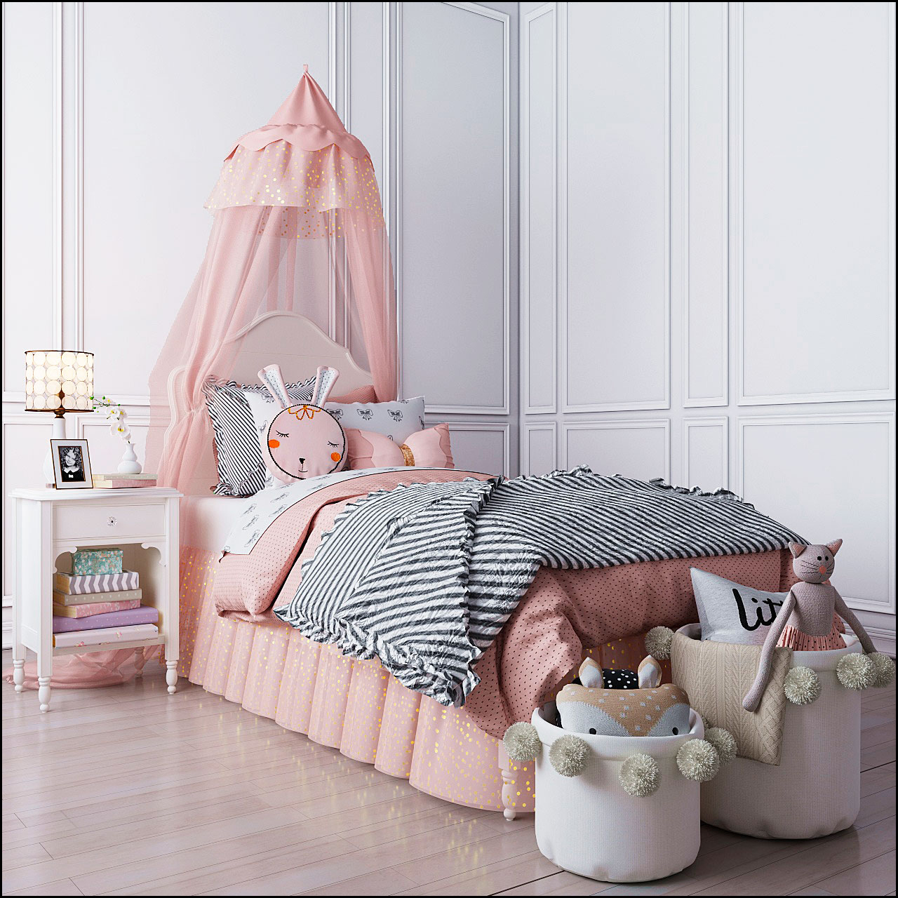 Pottery Barn Juliette Bedroom 3d Model Turbosquid 1336784