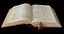 3D old bible opened