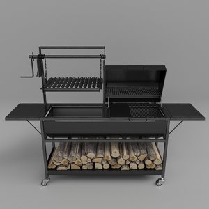 3D grill firewood
