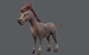 donkey v01 cartoon animal 3D