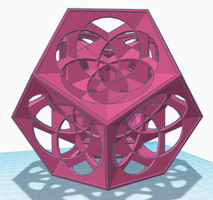 3D dodecahedron model