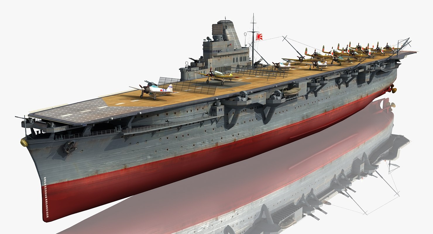 Japanese aircraft carrier junyo 3D model - TurboSquid 1337336