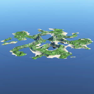 island ocean 3D model