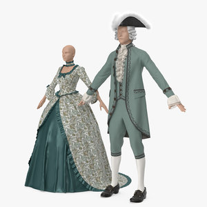 3D model vintage clothing men women s