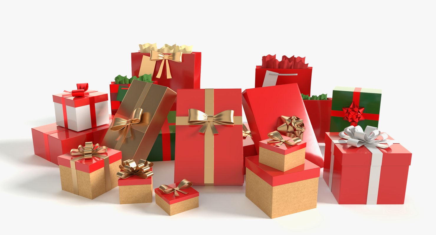 Christmas gifts 3D model TurboSquid 1337686