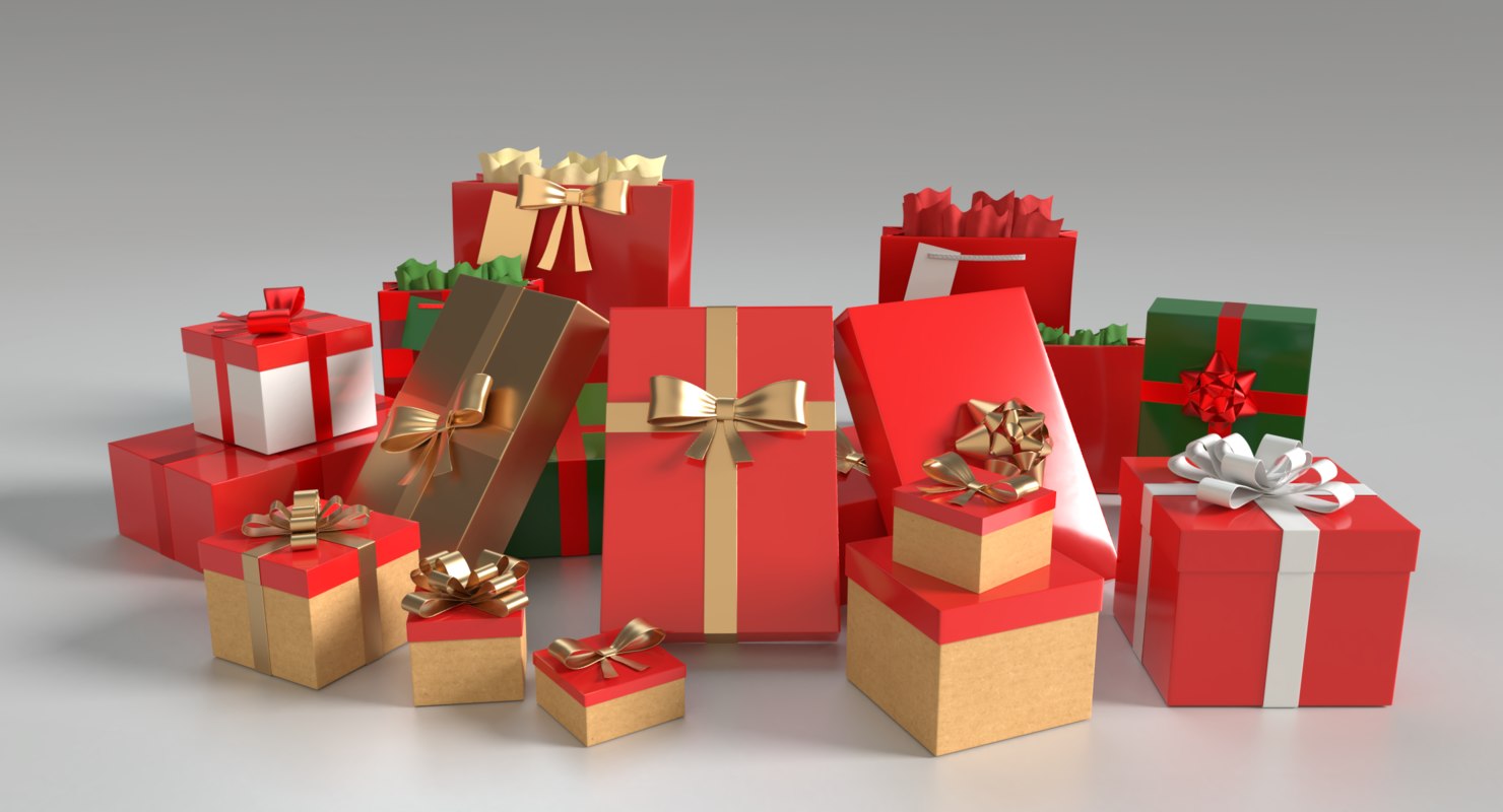 Christmas gifts 3D model TurboSquid 1337686
