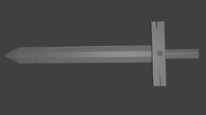 wooden sword 3D model