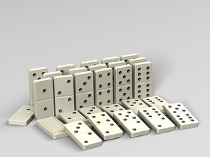 3D model dominoes games