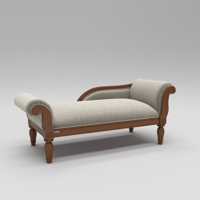 3D wooden elegant divan sofa TurboSquid 1337936