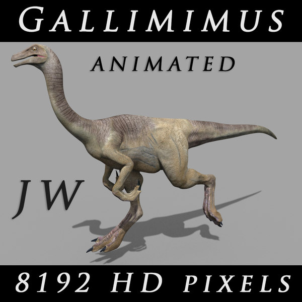 jurassic gallimimus animation hd 3D