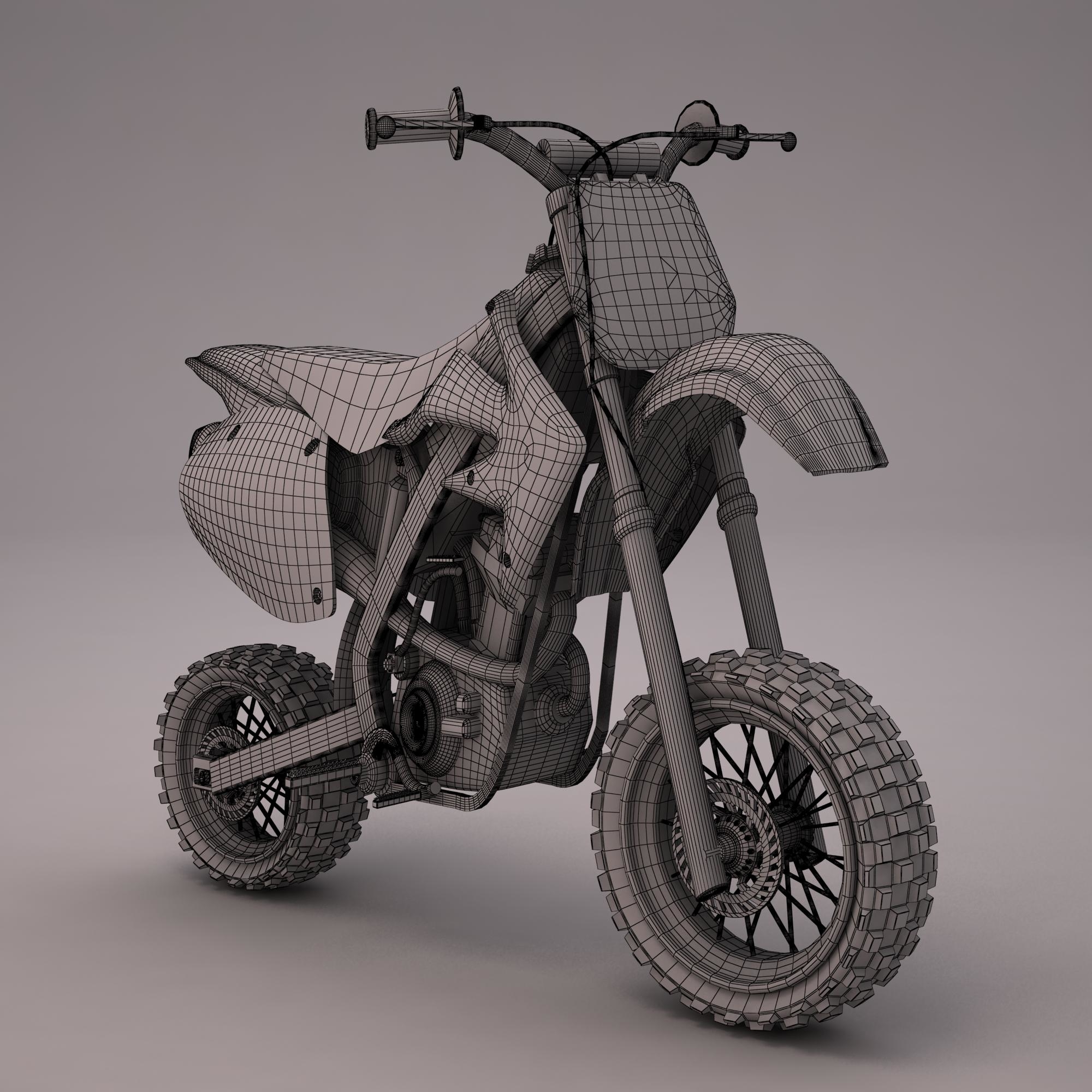 摩托车越野自行车3d模型