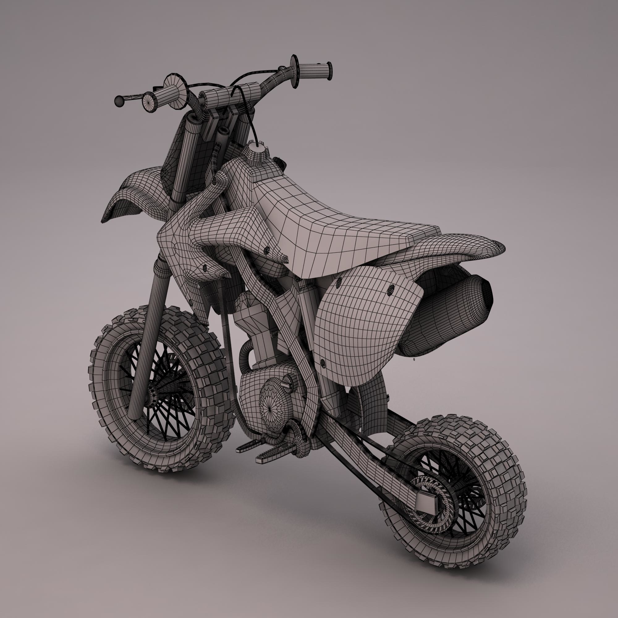 摩托车越野自行车3d模型