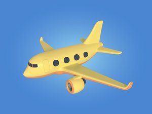 cartoon airplane 3D model