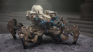 spider tank mech rigged max