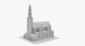 3D westerkerk church model