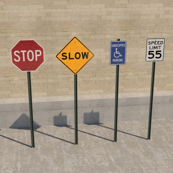 street sign 3d