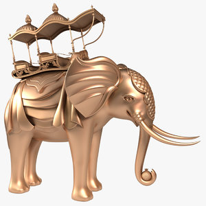 3D elephant howdah model