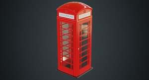 3D model phone booth 1a