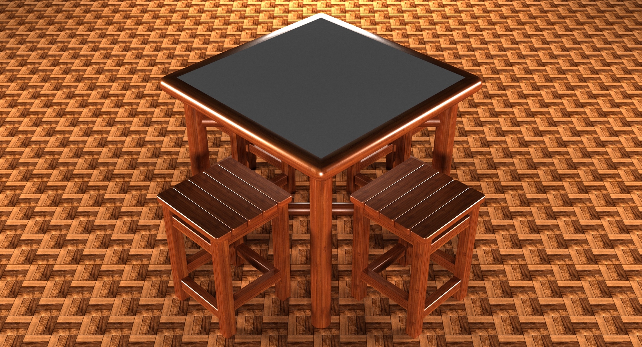 3D folding picnic table stools TurboSquid 1335237