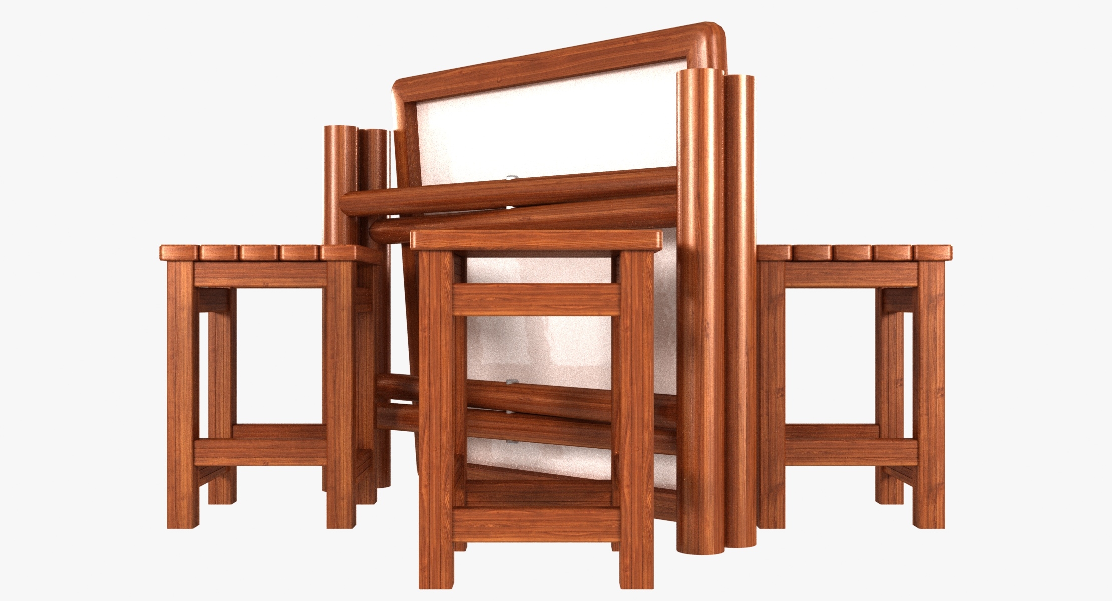 3D folding picnic table stools TurboSquid 1335237