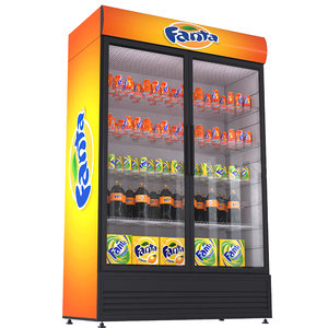 3D fridge fanta beverage model