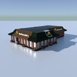 3D model mcdonalds restaurant