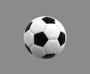 3D traditional football stitching model